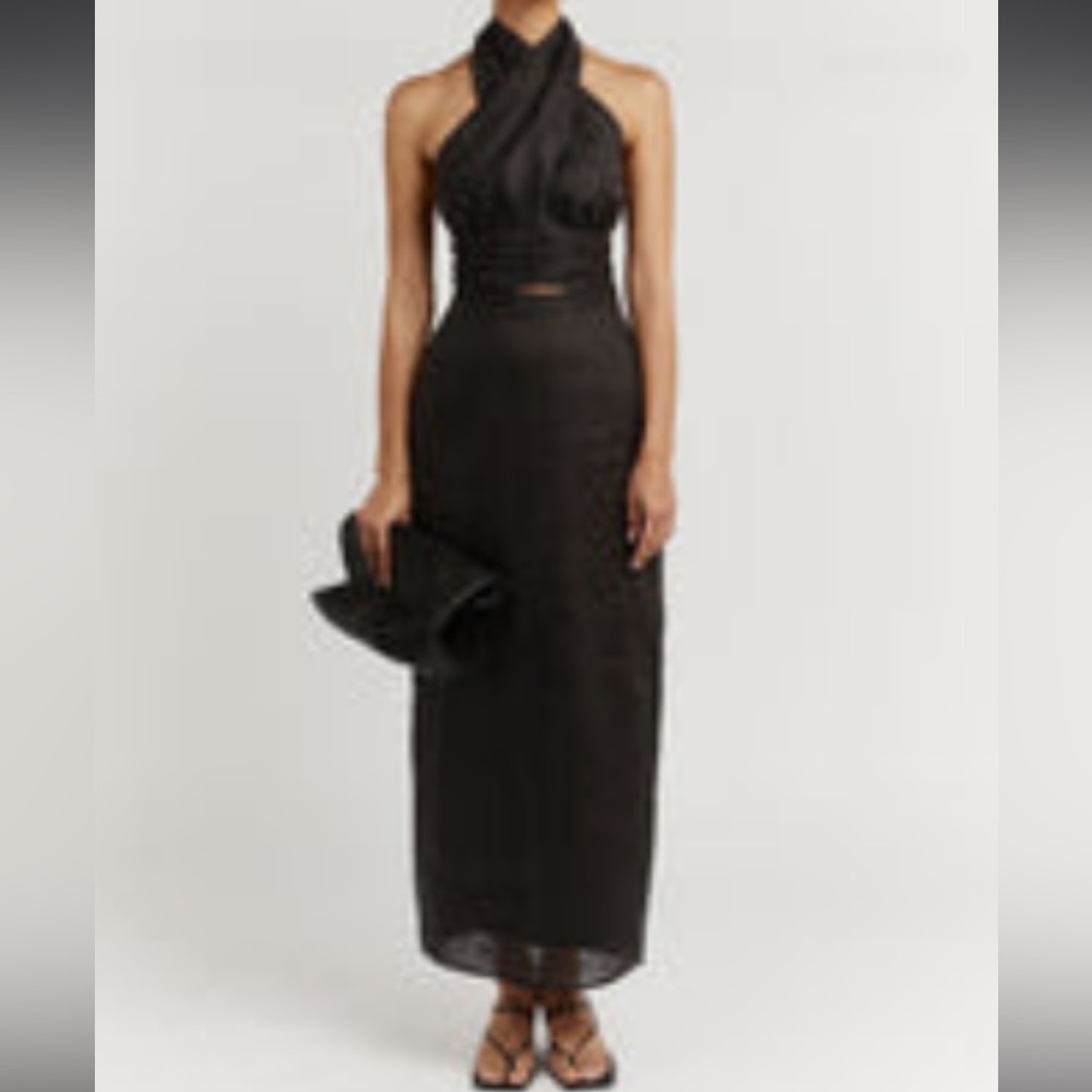 DISSH Linen Black top and bottom NWT